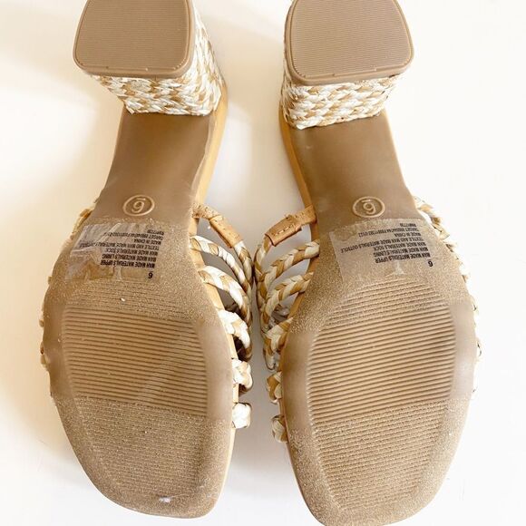 NWOT Universal Thread Tan Braided Heels - Picture 2 of 2